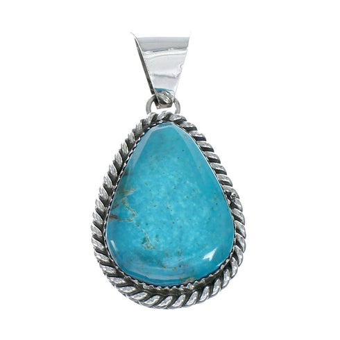 Navajo Native American Turquoise Sterling Silver Pendant SN20073